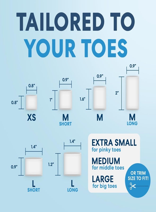 Dr. Frederick's Original Gel Toe Tubes 12 Piece Variety Pack - Small, Medium and Large Sizes - Toe Protectors & Separators for Calluses - Blisters - Corns - Image 4